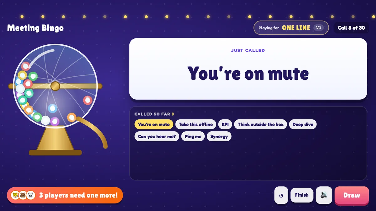 التوتر: الشريط يظهر من يبعد مكالمة واحدة من BINGO
