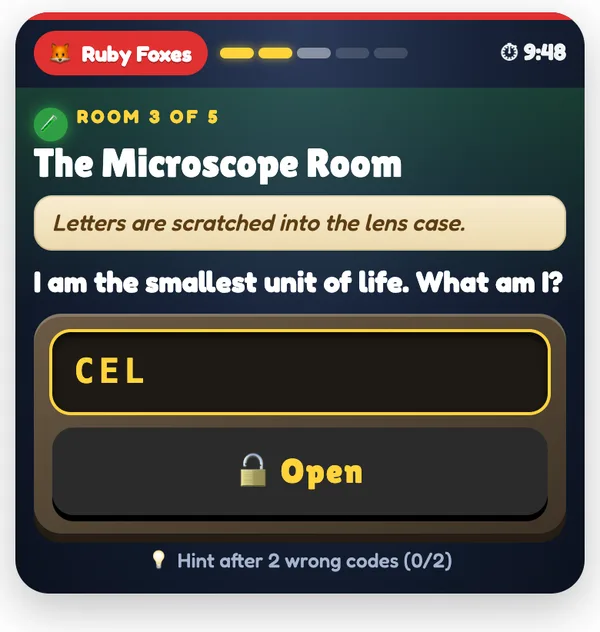 A word lock: type the code word