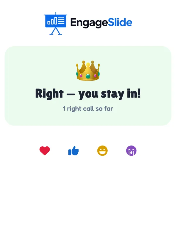 Right — you stay in