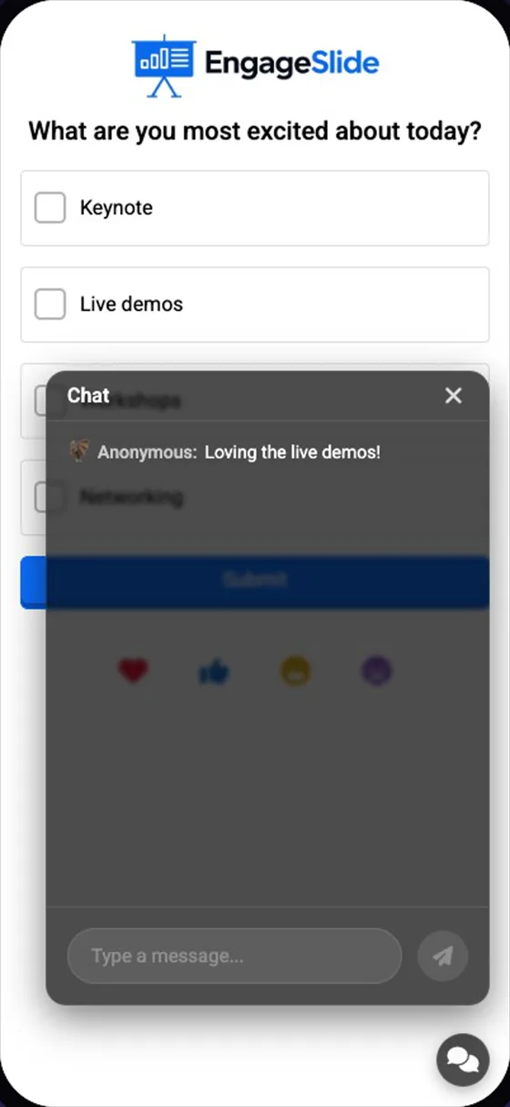 Chat from the phone