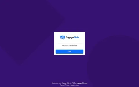 Audience app — enter the Presentation Code