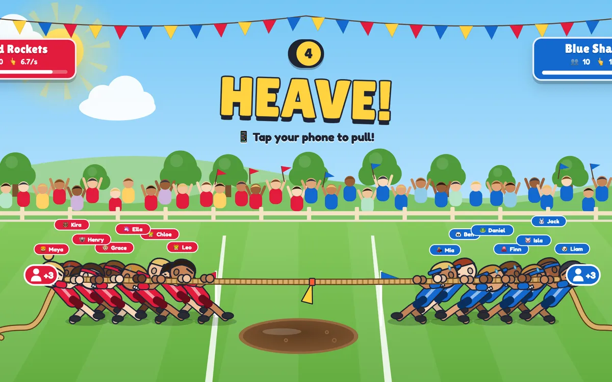 Tug of War interaktiv glid